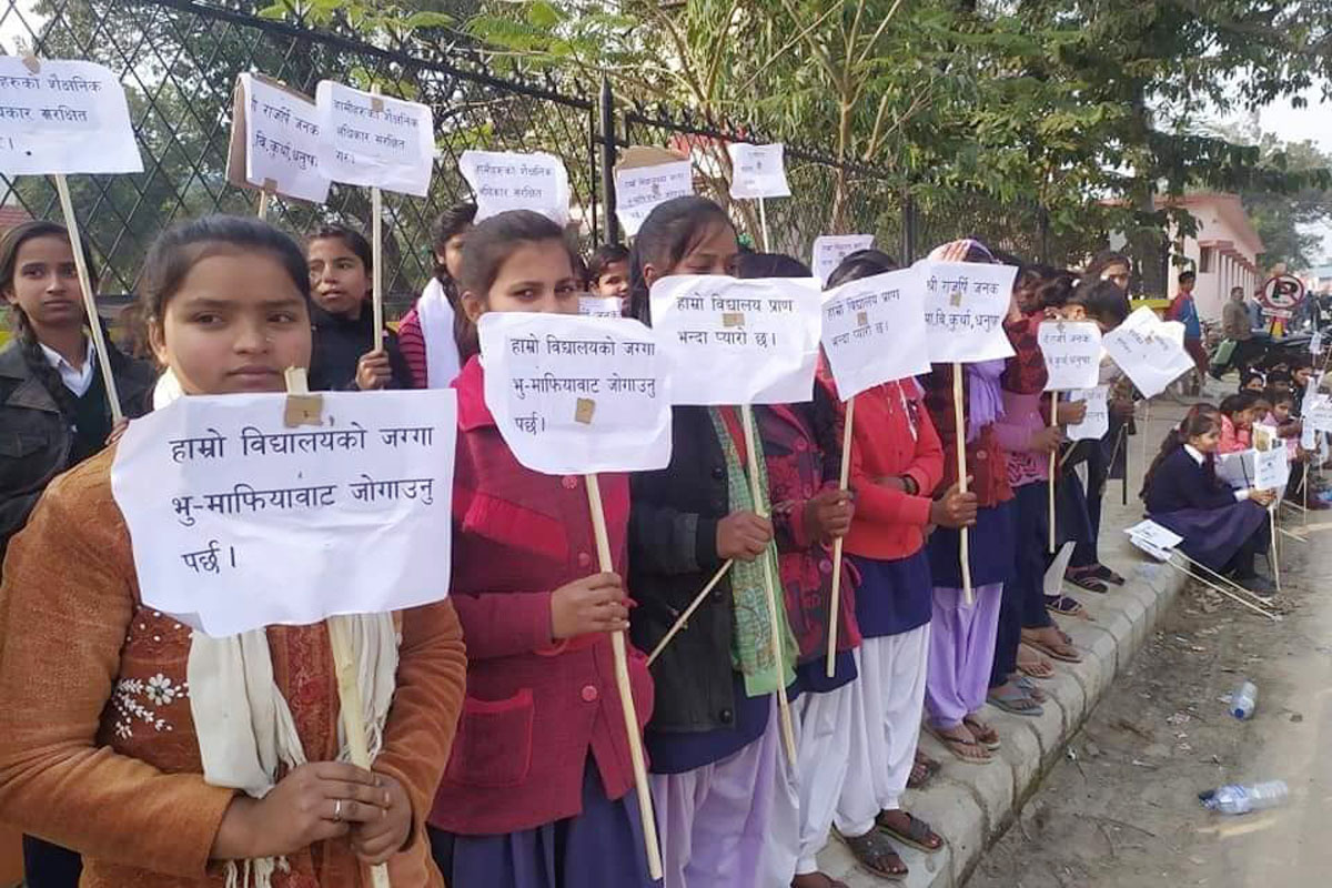 वडाध्यक्ष नै विद्यालयको जग्गा कब्जा गर्ने प्रयासमा, प्रधानाध्यापक अदालतको शरणमा