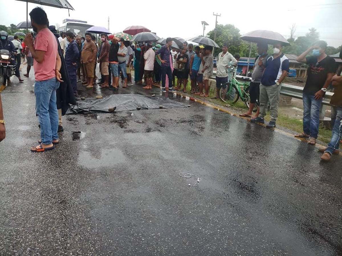 ट्रकको ठक्करबाट पैदल यात्रुको मृत्यु